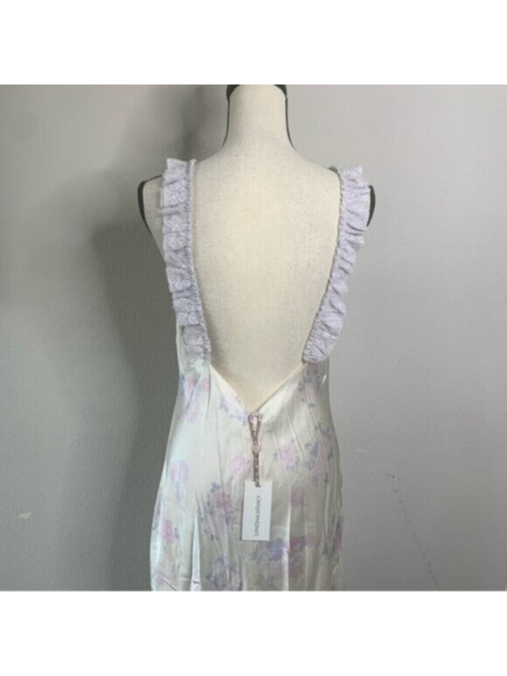 NWT LoveShackFancy Elizabella Lilac Pearl Maxi Dress - Picture 12 of 17